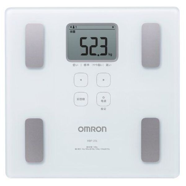 OMRON Body Composition Meter White HBF-214-W Weight Scale Japan NEW 192588