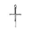 Cross - Small Diamond Cut Pendent - Sterling Silver