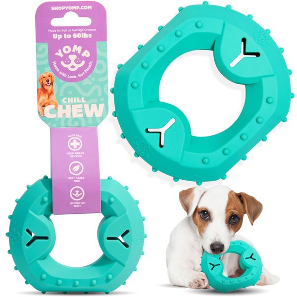 Yomp ChillChew Freezable Dog Toy - Cooling Toy for Dogs - Dog Frozen Treat Toy for Soft & Medium Chewers- Chill and Chew Puppy Teething Toy - Pet-Safe, Non-Toxic Silicone Dog Toy