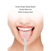 JOSALINAS 2PCS Tongue Cleaners Wide-head Double Blades Scrapers For Oral Care, Rose Gold Color
