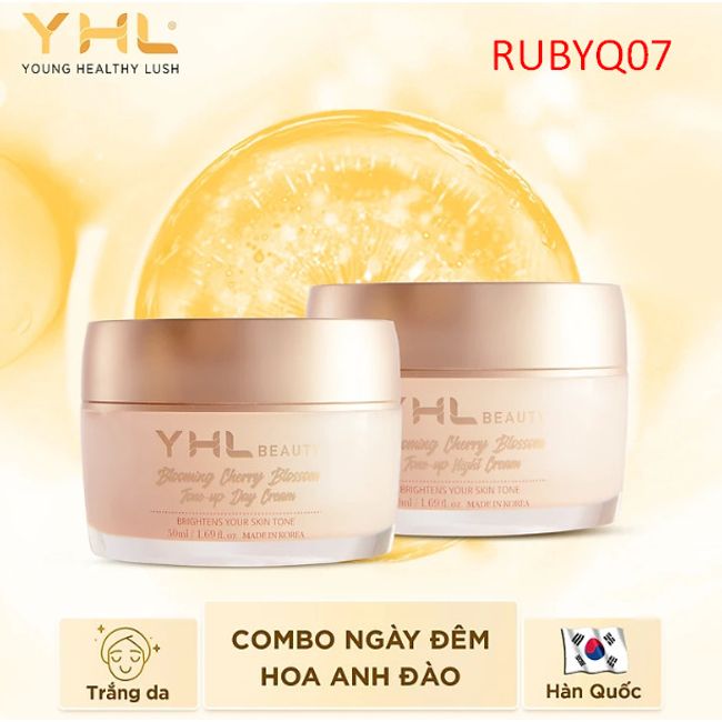 2 Combo YHL Hoa Anh Dao: 1x Night + 1x Day Blooming Cherry Blossom Tone-up cream