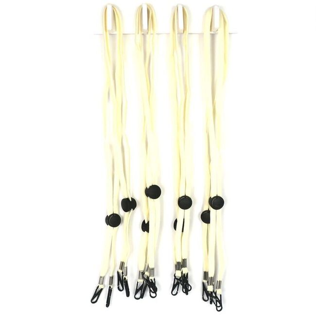 Face Mask Lanyards, Adjustable 8 Count- Reading Glasses w/ Clips Yellow Set