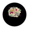 Samurai Cats in Action - Battle Scene PopSockets Adhesive PopGrip