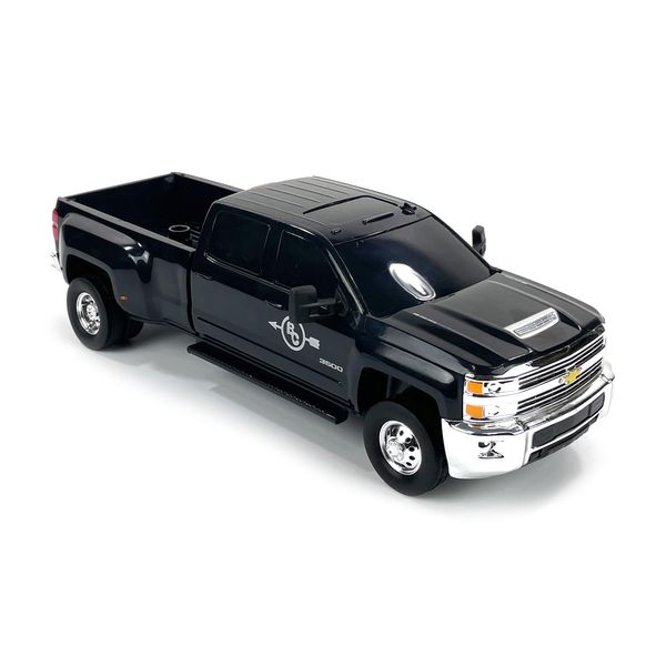 Big Country Toys Realistic Chevrolet Silverado Dually Truck Toy & Trailer Hitch, 1:20 Scale Farm Toys for 3 Year Old Boys