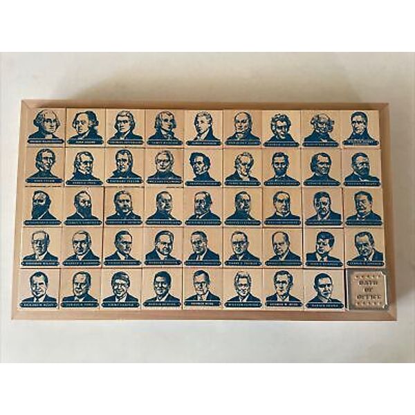 Uncle Goose Presidents Of United States American Wood Wooden Block Set COMPLETE