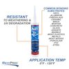 RecPro RV Window & Door Sealant | 10.2 fl. oz Cartridge | Includes Application Tip | Dries Clear