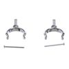 Seachoice Top-Mount Rowlock Horns Set, Chrome-Plated Zinc, Includes 2 Rowlocks w/Locking Pins