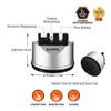 Sharpal 191H 3-Function Knife Sharpener, Scissors Sharpener, Knife Sharpener, Scissors Whetstone, Sharpens Serrated Knives, Diamond &amp; Ceramic Sharpener, Coarse Sharpening, Fine Sharpening, with Powerful Suction Cup Base