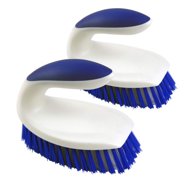 ITTAHO 2 Pack Grout Brush with Long Handle, Swivel Cleaning Grout Line