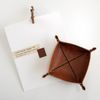 Kakura LI042ABR Leather Tray Square S Antique Brown
