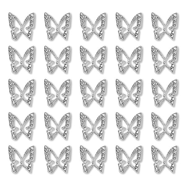 Thyonta 100PCS 3D Butterfly Nail Decoration DIY Ancient Style Crocker Nail Jewellery Netflix Accessories for Dressing Up Mobile Phone Cases Bags Nail