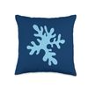 Danish Pastel Abstract Algae Modern Minimalist Blue Throw Pillow