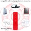 OSTENT Motion Sensor Bluetooth Wireless Remote Controller for Nintendo Wii Console Game Color Red