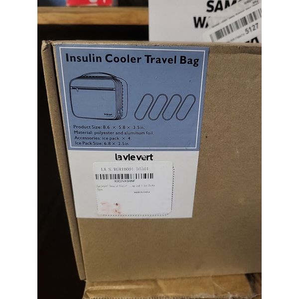 La Vie Vert Insulin Cooler Travel Bag W/ Ice Packs