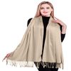 Nude Solid Colour Design Nepalese Shawl Scarf Wrap Stole Pashmina CJ Apparel NEW(Size: One Size)
