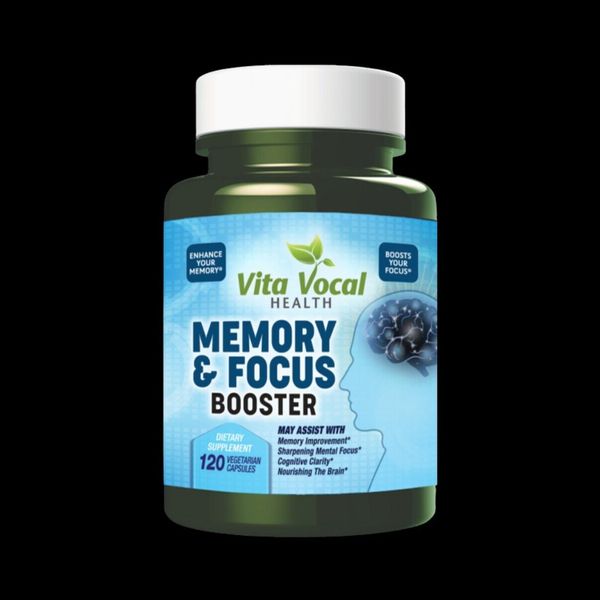 Vitavocal Memory And Focus Booster Supplement. Natural Brain Booster Vitamin