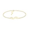 Sofia Milani - Women's Bracelet 925 Silver - Leaf Pendant, Yellow Gold