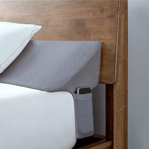 SLIGUY Queen Size Bed Wedge Pillow Headboard Pillow Mattress Wedge Bed Gap Filler Fill The Gap (0-7") Between Your Headboard and Mattress for Sleeping Backrest Pillow（Grey 60"x10"x6"）