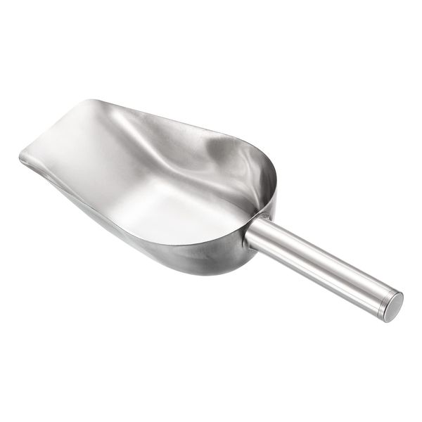 PATIKIL Ice Scoop, Ice Cream Disher, Ice Scoop, Stainless Steel, 9.8 x 2.8 inches (25 x 7 cm), Small Ice Maker, Cereal, Sugar Shovel, Cookware for Kitchen, Silver