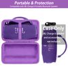 khanka for JBL Charge 6 Waterproof Bluetooth Speaker Protective Case (Purple Case with Adjustable Shoulder Strap)