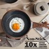 Induction Cookware Sets 15 Pcs Black Hammered Granite Cooking Pots and Pans Set