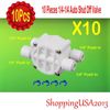 10 X Auto Shut Off Valve 1/4-1/4" Quick Connect Water Filter RO System Push In