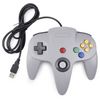 Retro Classic USB Controller N64,iNNEXT 2 Pack Classic N64 Retro USB Controller Gamepad Joystick for PC and MAC (Gray)