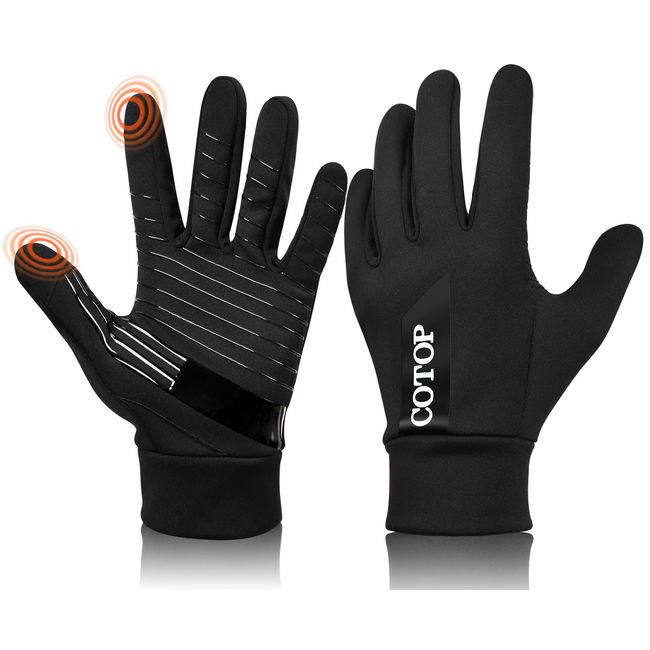 COTOP Fahrradhandschuhe Herren, Dünn Warm Handschuhe Winter, Handschuhe Fahrrad Damen mit Touchscreen, rutschfest Sport Handschuhe Geschenke für Laufen/Roller/Joggen/e Scooter (XL)