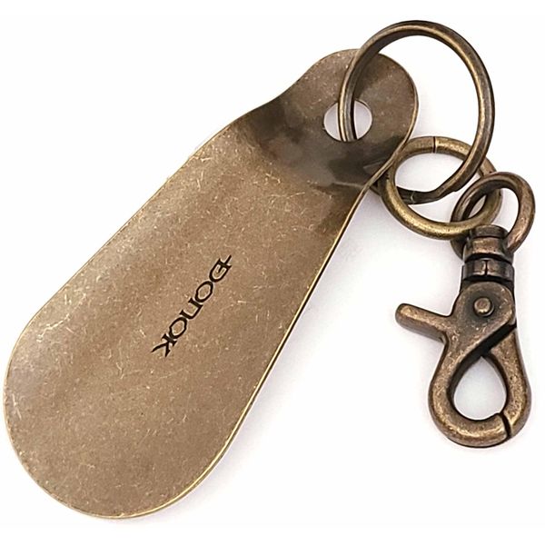 Kondo Bracias Shoe Horn Portable Shoe Horn Brass Stylish Hand Shoe Horn Made in Japan Key Chain Carabiner Hook Included