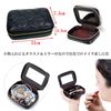 Lunali Lip Case with Mirror, Lip Pouch, Makeup Pouch, Lipstick Case, Key Ring, Compact, Small Storage, white