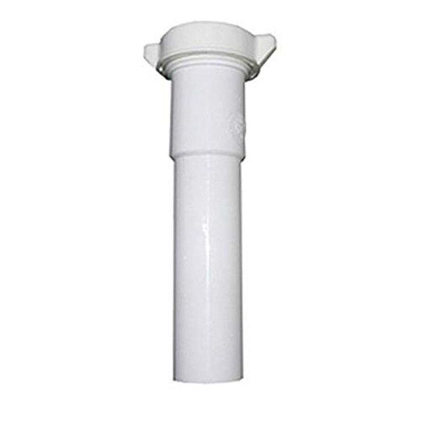 LASCO 03-4341 White Plastic Tubular 1-1/4-Inch by 6-Inch Slip Joint Extension with Nut and Washer