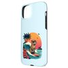 Surfing Capybara Retro Sunset Beach Ocean Wave Summer Vibes Case for iPhone 15 Plus