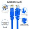XANHAM Cat6 Ethernet Cable 1 Feet 10 Pack Network RJ45 Cat6 Internet Patch Cable, Unshielded, Blue