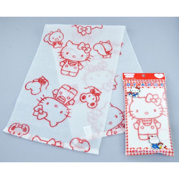 Kinugawa Company Sanrio Character Series Body Wash Towel Hello Kitty -