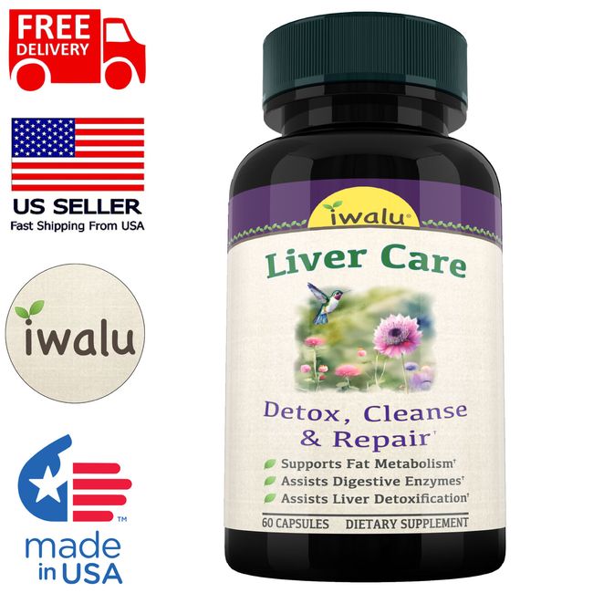 Liver And Kidney Cleanse Detox & Repair - Milk Thistle Fatty Liver Reversal 60ct