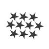 5/8 Inch Stars - Embroidered Iron on Patch (Black (10 Pieces))