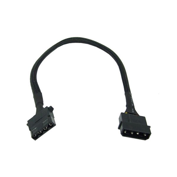 Phobya - Molex Power Supply Extension - 1F(4p)/1M(4p) - 30cm - Black