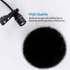 Lavalier Wind Muff 2 Pack Lapel Microphone Windscreen Muff Outdoor Furry Lav Windscreen Windproof Wind Screen (1cm, black)