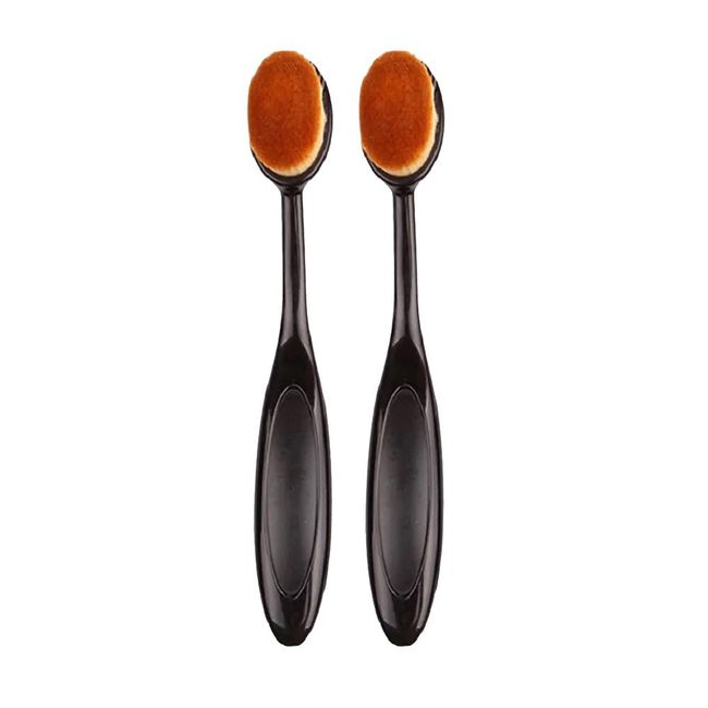 Tukefev 2 Pc Brush Foundointa Magic Brush No Powder, Convenient Traceless Petal Makeup Brushes Fine Face Beauty Tool