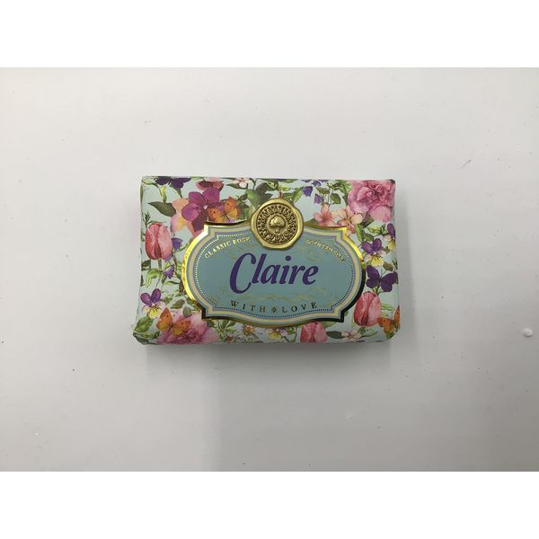 Claire - Gift Soap Bar For Her Birthday Rose Scent Mum Grandmother Cleanser Lather Present Girl