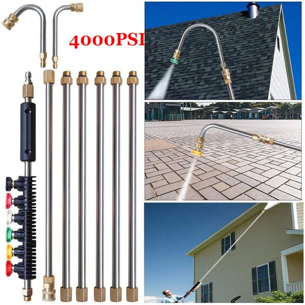 High Pressure Washer Extension Wand Replace Lance Gutter Cleaner Nozzle 4000PSI