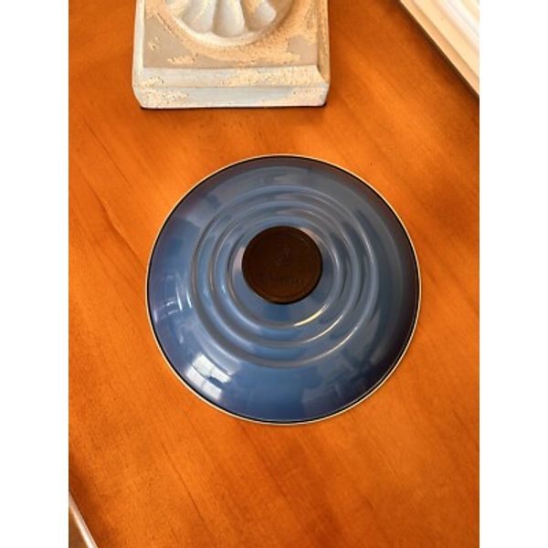 Le Creuset Enamel Replacement Lid Gradient Blue Flaws Read NWOT