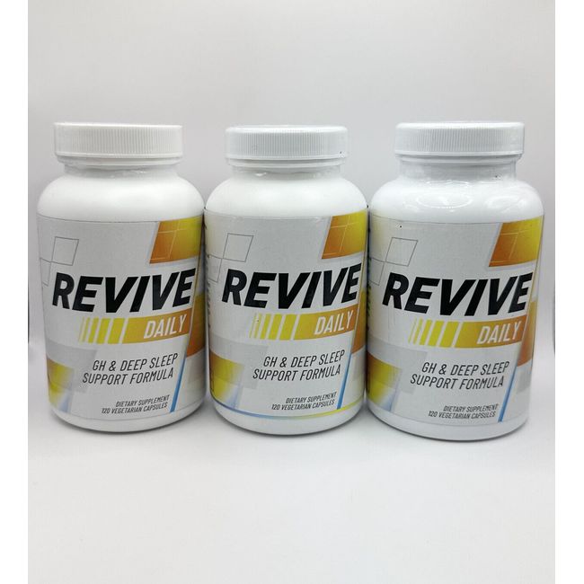 3 Revive Daily GH & Deep Sleep Support Formula - 120 Capsules (Formerly Resurge)