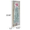 NWT EMBOSSED CHRISTMAS TREE METAL PLAQUE WALL DECOR