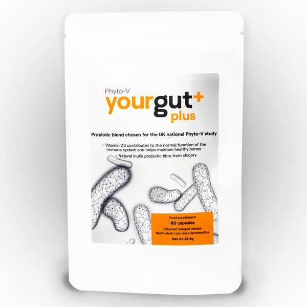 Yourgutplus+10 Times The Probiotics of a Live Yogurt | Slow Release Vegan Capsules | Lactobacillus - Lactococcus lactis | High Safety Profile | Made by a Trusted UK Company