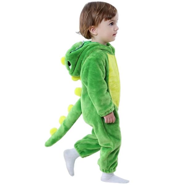 Baby Green Dinosaur Costumes Unisex Toddler Onesie Halloween Dress Up Romper 3-4 Years