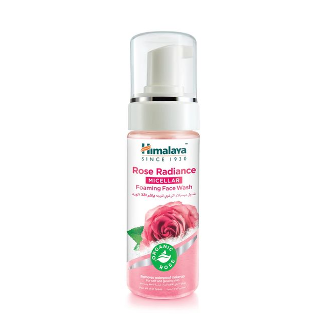 Himalaya Micellar Parlatıcı Yüz Temizleme Köpüğü, Organik Gül, Normal-Yağlı Ciltler, 150 ml