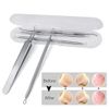 5PCS Blackhead Remover Tool Set Acne Extractor Comedone Pimples Spot and Zit Removal Tool With Case (Silver)