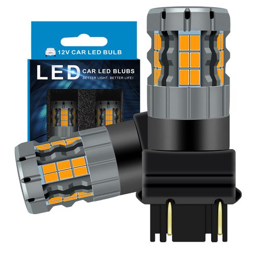 Zyvirexa 3157 LED Turn Signal Bulbs Compatible For Toyota Camry 2000-2009 (Front) & 1997-1999, 2005, 2006 (Rear), 3357 3457 4157 Bulb, Amber Yellow, Plug and Play, Pack of 2