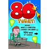 doodlecards Funny 80th Birthday Card Age 80 Medium Size with Plain Envelope